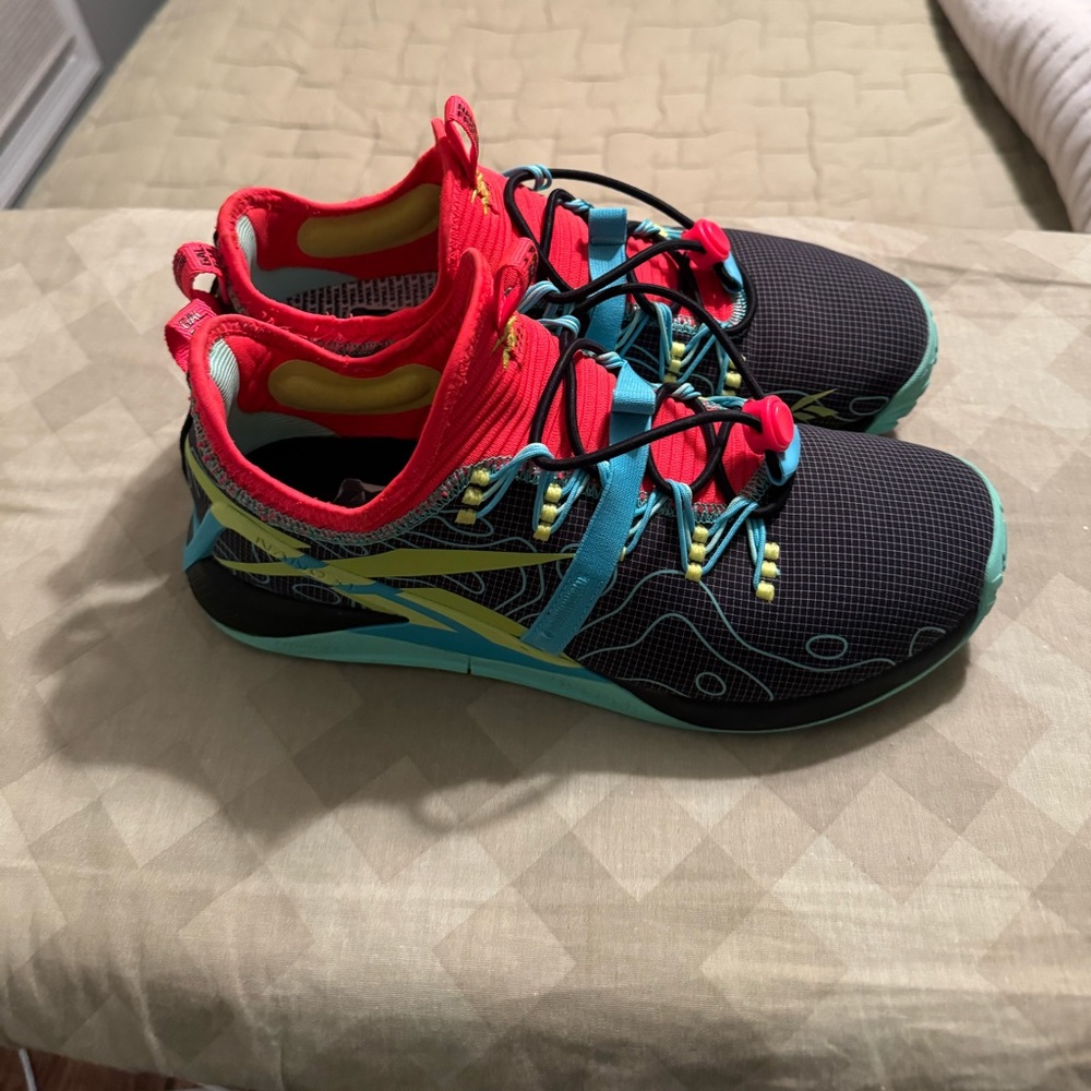 Reebok Men's Nano X1 Froning Core Black/Neon Cherry/Acid Yellow 12